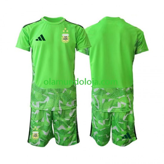 Camisola Argentina Guarda-redes Criança Equipamento Terceiro Copa do Mundo 2026 Manga Curta